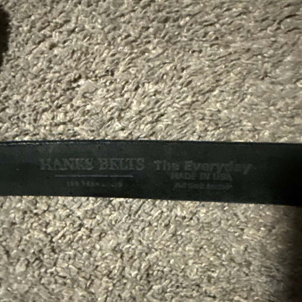 Hanks Belts The Everyday Black Leather Belt Size 38